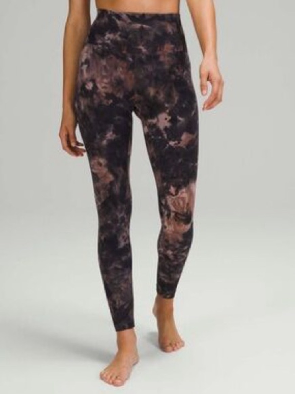 lululemon athletica High-Waist Tie-Dye Leggings in Black & Brown